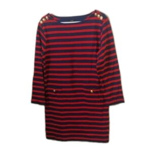 J. Crew cloth shirt-dress with gold buttons